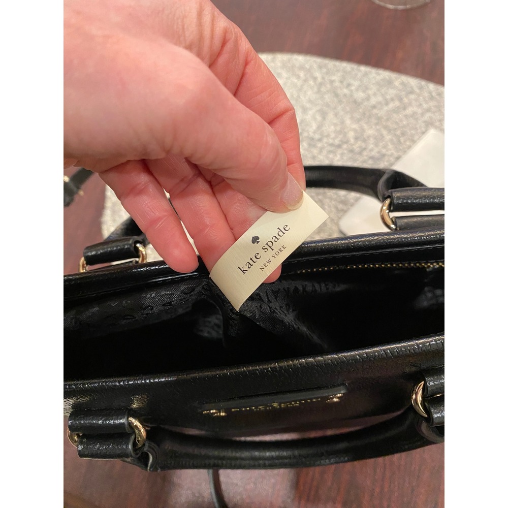 LIKE‎ NEW - Kate Spade New York Black Leather Satchel Handbag Gold Hardware - Picture 12 of 16